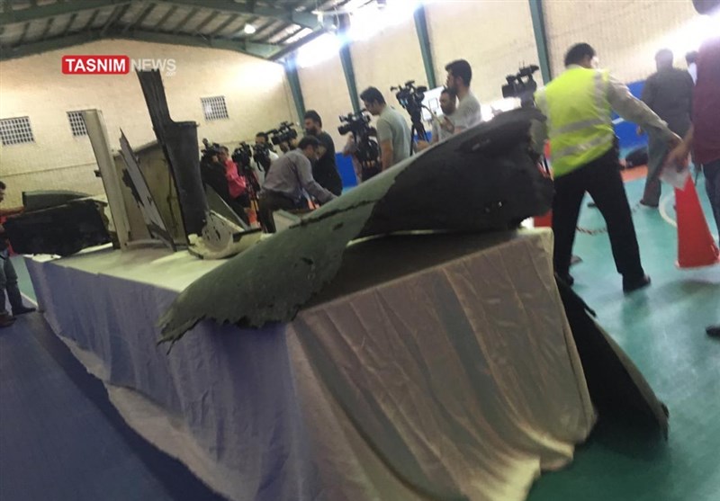 Iran's IRGC displays downed US drone at a press conference, June 21, 2019. (Photo: IRIB/Tasnim)